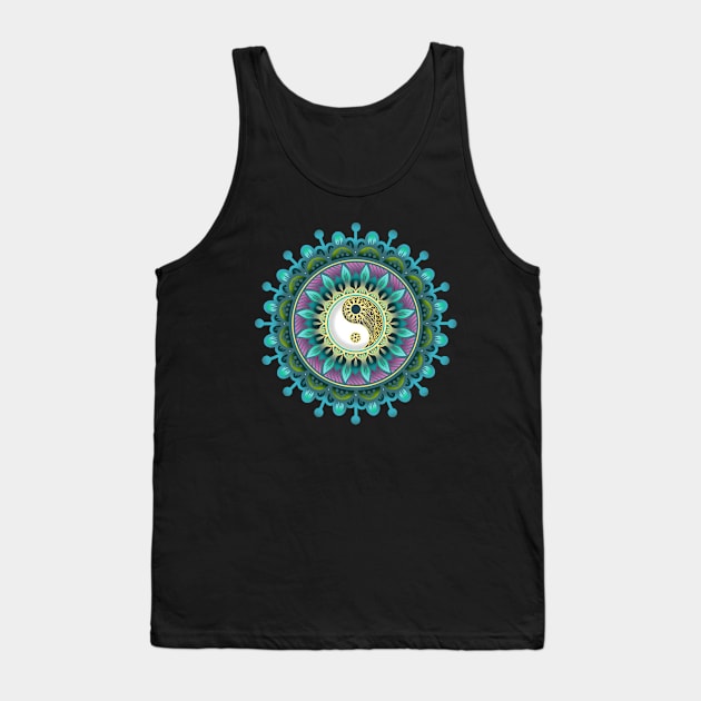 Mandala Circle Geometric Tank Top by kuswafidan